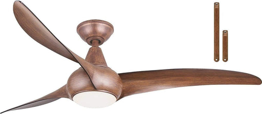 52 in. Brown Ceiling Fan with Low Profile Light and Remote Control-1-ErisView