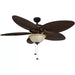 52 in. Brown Tropical Ceiling Fan, Reversible Outdoor Ceiling Fan for Porch, Indoor Ceiling Fan with Light Pull Chain Control for Living Room-ErisView