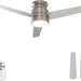 52 in. Brushed Nickel Ceiling Fan, Flush Mount Ceiling Fan with Light Remote Control, 3 Blade Ceiling Fan-1-ErisView