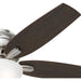 52 in. Brushed Nickel Ceiling Fan, Low Ceiling Fan with LED Light Kit and Pull Chain, Hugger Ceiling Fans-12-ErisView
