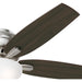 52 in. Brushed Nickel Ceiling Fan, Low Ceiling Fan with LED Light Kit and Pull Chain, Hugger Ceiling Fans-13-ErisView