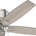 52 in. Brushed Nickel Ceiling Fan, Low Profile Ceiling Fan with LED Light Kit and Remote Control, Hugger Ceiling Fans-11-ErisView
