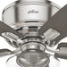 52 in. Brushed Nickel Ceiling Fan, Low Profile Ceiling Fan with LED Light Kit and Remote Control, Hugger Ceiling Fans-9-ErisView