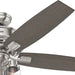 52 in. Brushed Nickel Ceiling Fan with LED Light Kit and Handheld Remote, Ceiling Hugger Ceiling Fan with Light-10-ErisView