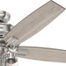 52 in. Brushed Nickel Ceiling Fan with LED Light Kit and Handheld Remote, Ceiling Hugger Ceiling Fan with Light-11-ErisView
