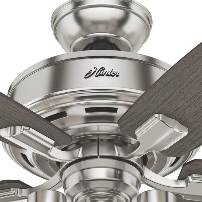 52 in. Brushed Nickel Ceiling Fan with LED Light Kit and Handheld Remote, Ceiling Hugger Ceiling Fan with Light-9-ErisView