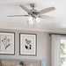 52 in. Brushed Nickel Ceiling Fan with LED Light Kit and Pull Chain, Ceiling Hugger Ceiling Fans-4-ErisView