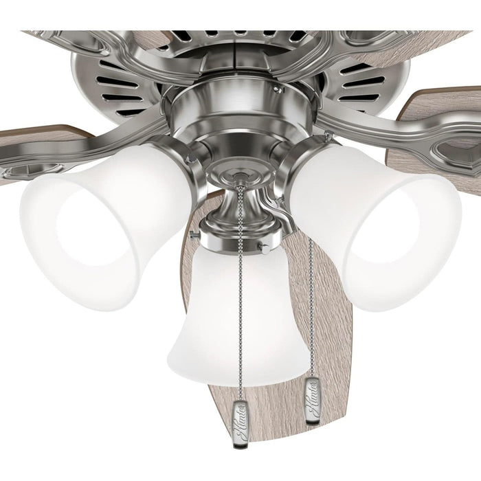 52 in. Brushed Nickel Ceiling Fan with LED Light Kit and Pull Chain, Ceiling Hugger Ceiling Fans-6-ErisView