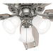 52 in. Brushed Nickel Ceiling Fan with LED Light Kit and Pull Chain, Ceiling Hugger Ceiling Fans-6-ErisView