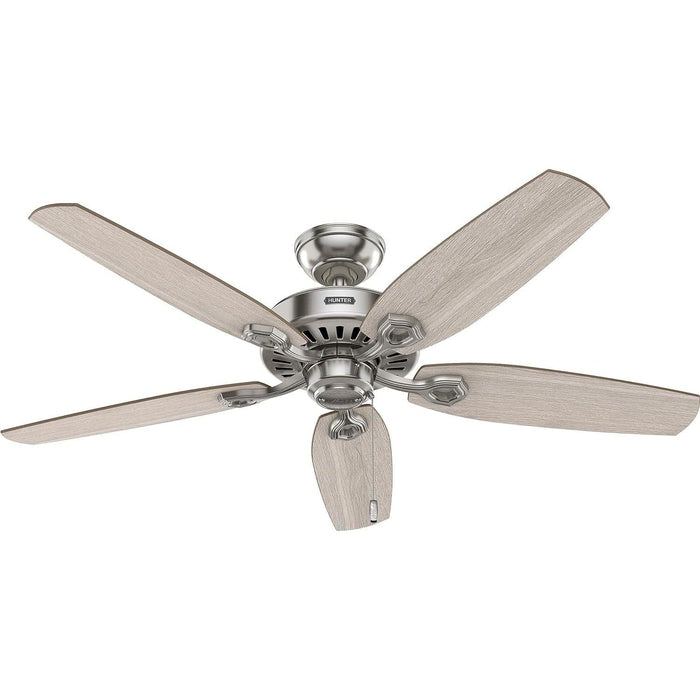 52 in. Brushed Nickel Ceiling Fan with LED Light Kit and Pull Chain, Ceiling Hugger Ceiling Fans-9-ErisView