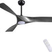 52 in. Brushed Nickel Ceiling Fan with Remote, Modern Reversible Quiet Ceiling Fan for Kitchen Bedroom Living Room-17-ErisView