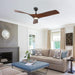 52 in. Brushed Nickel Ceiling Fan with Remote, Modern Reversible Quiet Ceiling Fan for Kitchen Bedroom Living Room-32-ErisView