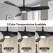 52 in. Brushed Nickel Ceiling Fan with Remote, Modern Reversible Quiet Ceiling Fan for Kitchen Bedroom Living Room-38-ErisView