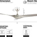 52 in. Brushed Nickel Ceiling Fan with Remote, Modern Reversible Quiet Ceiling Fan for Kitchen Bedroom Living Room-3-ErisView