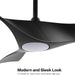 52 in. Brushed Nickel Ceiling Fan with Remote, Modern Reversible Quiet Ceiling Fan for Kitchen Bedroom Living Room-40-ErisView