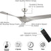 52 in. Brushed Nickel Ceiling Fan with Remote, Modern Reversible Quiet Ceiling Fan for Kitchen Bedroom Living Room-5-ErisView