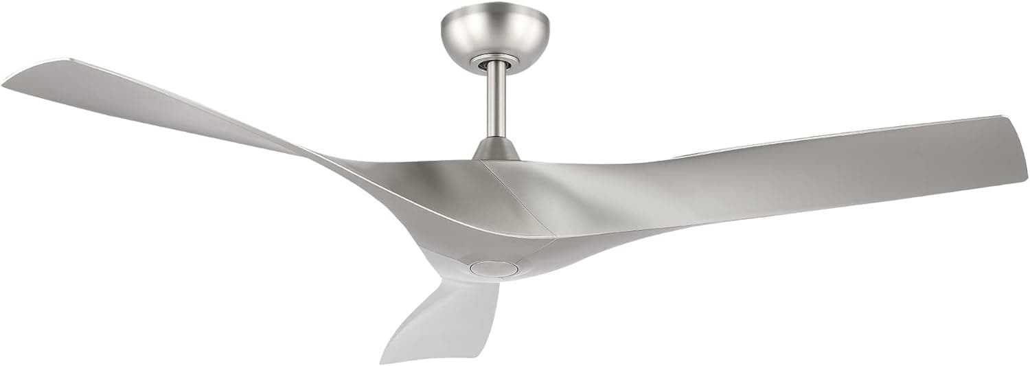 52 in. Brushed Nickel Ceiling Fan with Remote, Modern Reversible Quiet Ceiling Fan for Kitchen Bedroom Living Room-1-ErisView