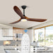 52 in. Caged Rustic Farmhouse Industrial Ceiling Fan with Light and Remote, Outdoor Ceiling Fans for Patio, Reversible Ceiling Fan Light Fixture-13-ErisView