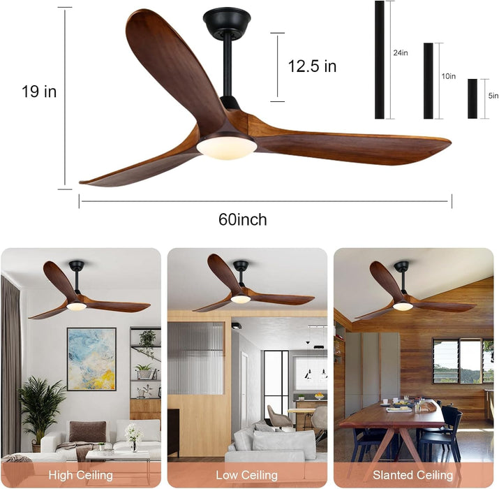 52 in. Caged Rustic Farmhouse Industrial Ceiling Fan with Light and Remote, Outdoor Ceiling Fans for Patio, Reversible Ceiling Fan Light Fixture-17-ErisView