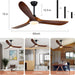 52 in. Caged Rustic Farmhouse Industrial Ceiling Fan with Light and Remote, Outdoor Ceiling Fans for Patio, Reversible Ceiling Fan Light Fixture-17-ErisView