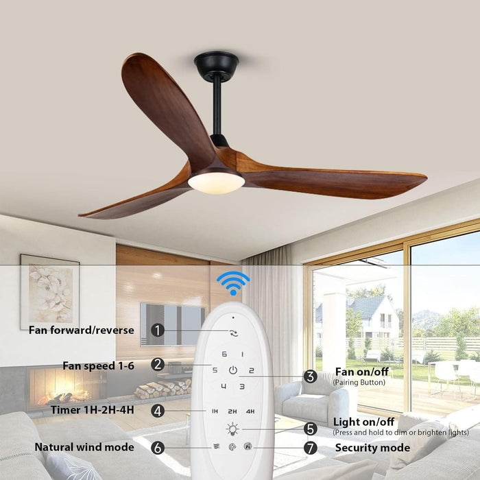 52 in. Caged Rustic Farmhouse Industrial Ceiling Fan with Light and Remote, Outdoor Ceiling Fans for Patio, Reversible Ceiling Fan Light Fixture-19-ErisView