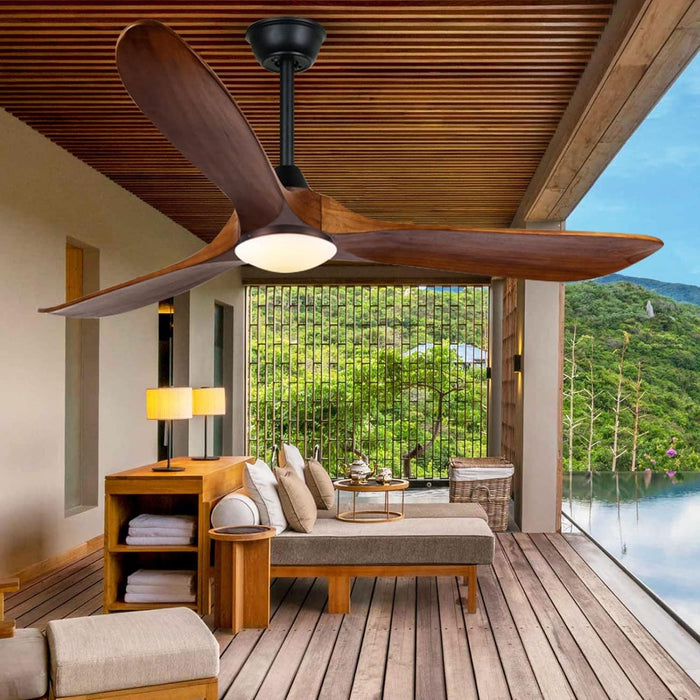 52 in. Caged Rustic Farmhouse Industrial Ceiling Fan with Light and Remote, Outdoor Ceiling Fans for Patio, Reversible Ceiling Fan Light Fixture-7-ErisView