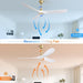 52 in. Carved Wood Fans without Ceiling Fan NO Light, Ceiling Fan, 3 Blade Modern Ceiling Fan with Remote for Living Room Bedroom, Outdoor Fan for Patio-14-ErisView