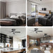 52 in. Ceiling Fan, Ceiling Fans with Lights and Remote, Reversible Quiet Ceiling Fans for Bedroom, Indoor Farmhouse Ceiling Fan with Light -7-ErisView