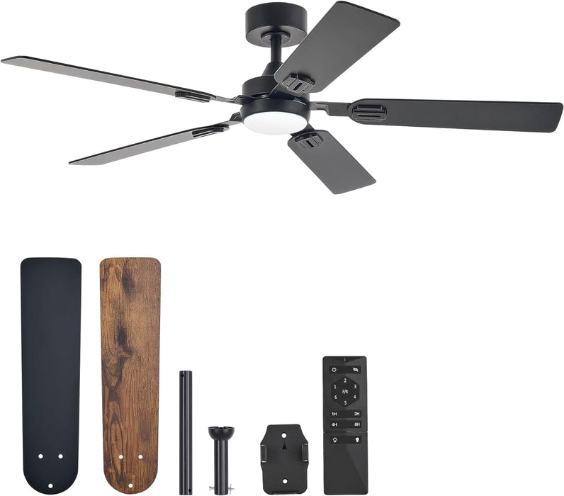 52 in. Ceiling Fan, Ceiling Fans with Lights and Remote, Reversible Quiet Ceiling Fans for Bedroom, Indoor Farmhouse Ceiling Fan with Light -1-ErisView