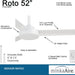 52 in. Ceiling Fan, Flat White 3 Blades Ceiling Fan, Contemporary Fans-2-ErisView
