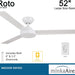 52 in. Ceiling Fan, Flat White 3 Blades Ceiling Fan, Contemporary Fans-4-ErisView