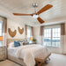 52 in. Ceiling Fan Lights with Remote Control, Reversible Modern Ceiling Fan for Patio Living Room Bedroom Office-2-ErisView