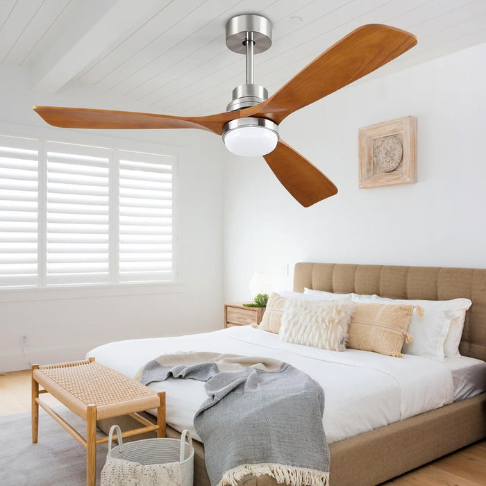 52 in. Ceiling Fan Lights with Remote Control, Reversible Modern Ceiling Fan for Patio Living Room Bedroom Office-3-ErisView