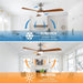 52 in. Ceiling Fan Lights with Remote Control, Reversible Modern Ceiling Fan for Patio Living Room Bedroom Office-7-ErisView