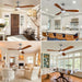 52 in. Ceiling Fan Lights with Remote Control, Reversible Modern Ceiling Fan for Patio Living Room Bedroom Office-8-ErisView