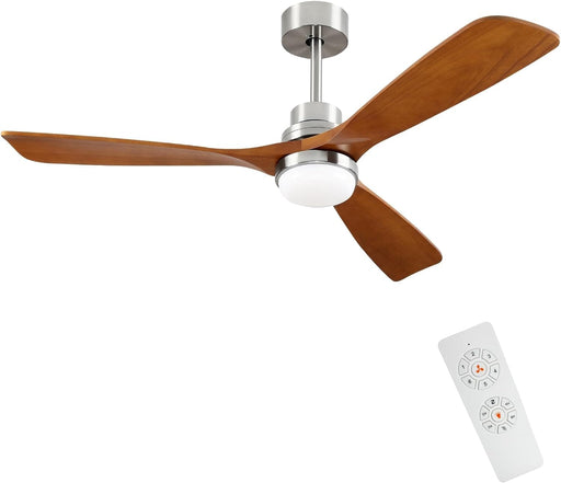 52 in. Ceiling Fan Lights with Remote Control, Reversible Modern Ceiling Fan for Patio Living Room Bedroom Office-1-ErisView