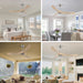 52 in. Ceiling Fan NO Light, 3 Blade Ceiling Fan, Silent Reversible Ceiling Fan for Living Room Bedroom Porch Patio, Nature Wood Ceiling Fan-7-ErisView
