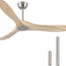 52 in. Ceiling Fan NO Light, 3 Blade Ceiling Fan, Silent Reversible Ceiling Fan for Living Room Bedroom Porch Patio, Nature Wood Ceiling Fan-1-ErisView