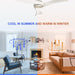 52 in. Ceiling Fan NO Light, Indoor Outdoor Ceiling Fan with Remote Control, Reversible Wood Ceiling Fan for Bedroom Living Room, Outdoor Fan for Patio-2-ErisView