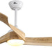 52 in. Ceiling Fan NO Light, Indoor Outdoor Ceiling Fan with Remote Control, Reversible Wood Ceiling Fan for Bedroom Living Room, Outdoor Fan for Patio-8-ErisView