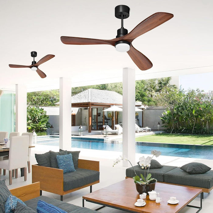 52 in. Ceiling Fan, Outdoor Ceiling Fan with Light Remote for Patio, Indoor Wood Farmhouse Ceiling Fan with Light, Reversible Fan for Summer Winter-7-ErisView