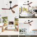 52 in. Ceiling Fan, Outdoor Ceiling Fan with Light Remote for Patio, Indoor Wood Farmhouse Ceiling Fan with Light, Reversible Fan for Summer Winter-8-ErisView