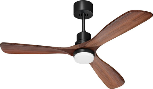 52 in. Ceiling Fan, Outdoor Ceiling Fan with Light Remote for Patio, Indoor Wood Farmhouse Ceiling Fan with Light, Reversible Fan for Summer Winter-1-ErisView