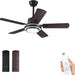 52 in. Ceiling Fan, Outdoor Ceiling Fan with Light and Remote, LED Modern Outdoor Silver Ceiling Fan, Indoor Wood Ceiling Fan with Bright Light-10-ErisView