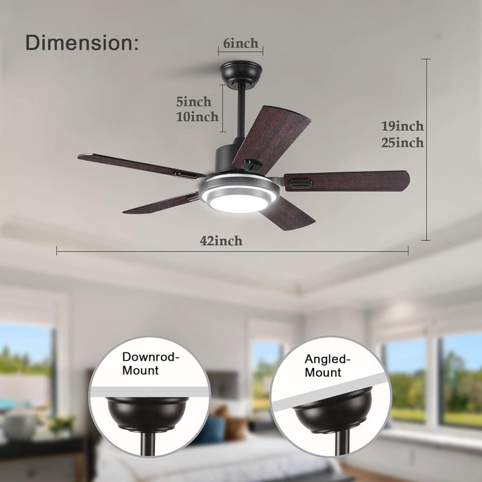 52 in. Ceiling Fan, Outdoor Ceiling Fan with Light and Remote, LED Modern Outdoor Silver Ceiling Fan, Indoor Wood Ceiling Fan with Bright Light-11-ErisView
