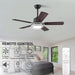 52 in. Ceiling Fan, Outdoor Ceiling Fan with Light and Remote, LED Modern Outdoor Silver Ceiling Fan, Indoor Wood Ceiling Fan with Bright Light-13-ErisView