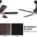 52 in. Ceiling Fan, Outdoor Ceiling Fan with Light and Remote, LED Modern Outdoor Silver Ceiling Fan, Indoor Wood Ceiling Fan with Bright Light-14-ErisView