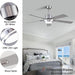 52 in. Ceiling Fan, Outdoor Ceiling Fan with Light and Remote, LED Modern Outdoor Silver Ceiling Fan, Indoor Wood Ceiling Fan with Bright Light-4-ErisView