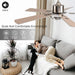52 in. Ceiling Fan, Outdoor Ceiling Fan with Light and Remote, LED Modern Outdoor Silver Ceiling Fan, Indoor Wood Ceiling Fan with Bright Light-7-ErisView