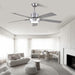 52 in. Ceiling Fan, Outdoor Ceiling Fan with Light and Remote, LED Modern Outdoor Silver Ceiling Fan, Indoor Wood Ceiling Fan with Bright Light-9-ErisView